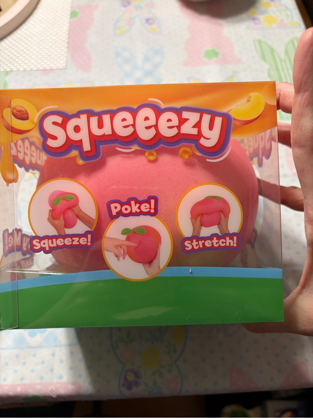 Squeezy Peach Squeeze Stretch Toy